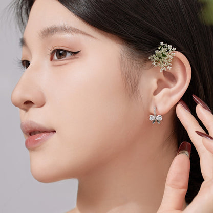 [Bloom]Exquisite Earrings With Heart-Shaped Bow Design