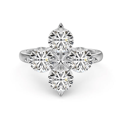 [Bloom]Four-Leaf Clover Eight-Pointed Star Ring