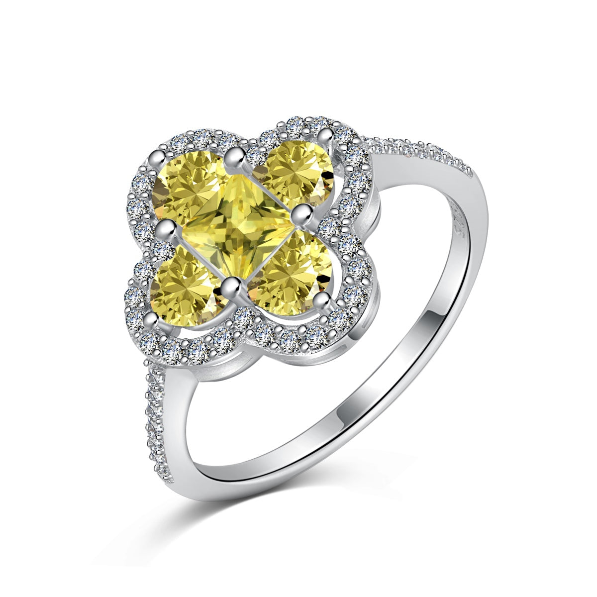 [Bloom]Luxurious Eternity Flower Shape Banquet Ring