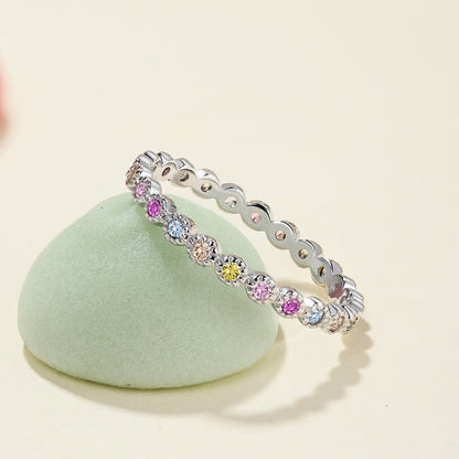 [Bloom]Radiant Sparkling Round Cut Daily Ring