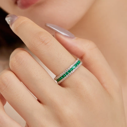 [Bloom]Delicate Colorful Round Cut Daily Ring