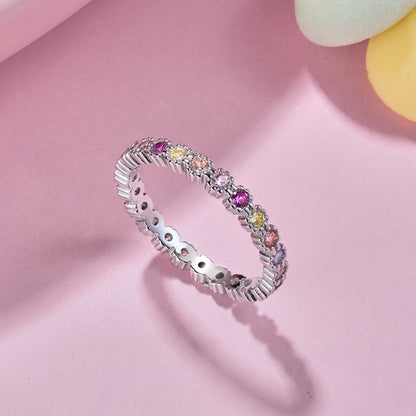 [Bloom]Exquisite Colorful Round Cut Party Ring