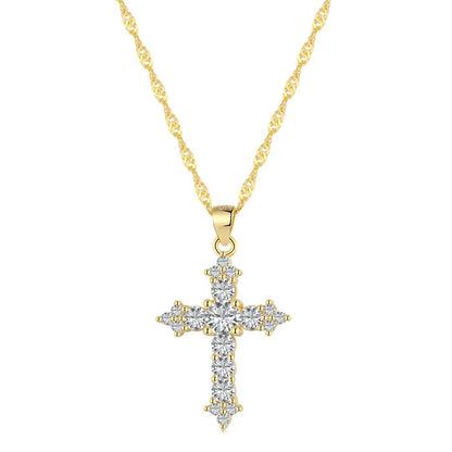 [Bloom]Delicate Cross Shape Necklace