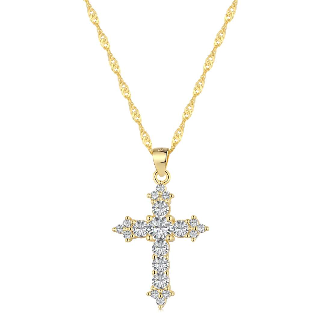 [Bloom]Delicate Cross Shape Necklace