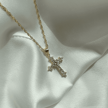 [Bloom]Delicate Cross Shape Necklace