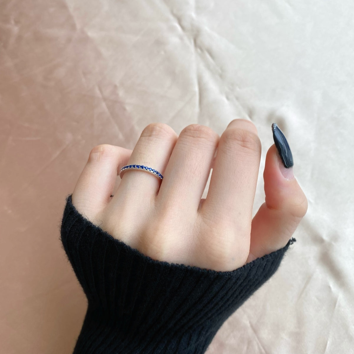 [Bloom]Delicate Sparkling Round Cut Daily Ring