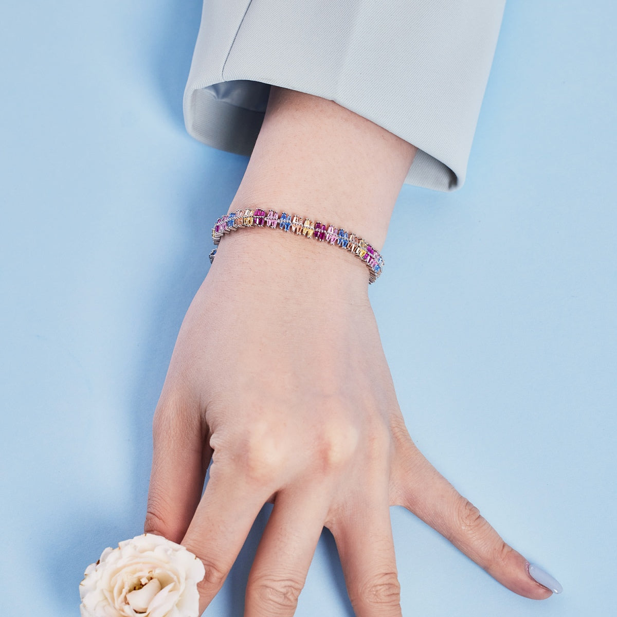 [Bloom]Sparkling Exquisite Multi Cut Party Bracelet