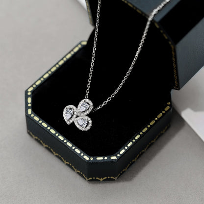 [Bloom]Elegant Flower Shape Pear Cut Necklace