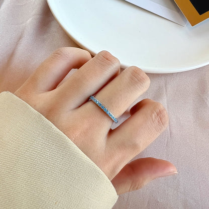 [Bloom]Delicate Sparkling Round Cut Daily Ring