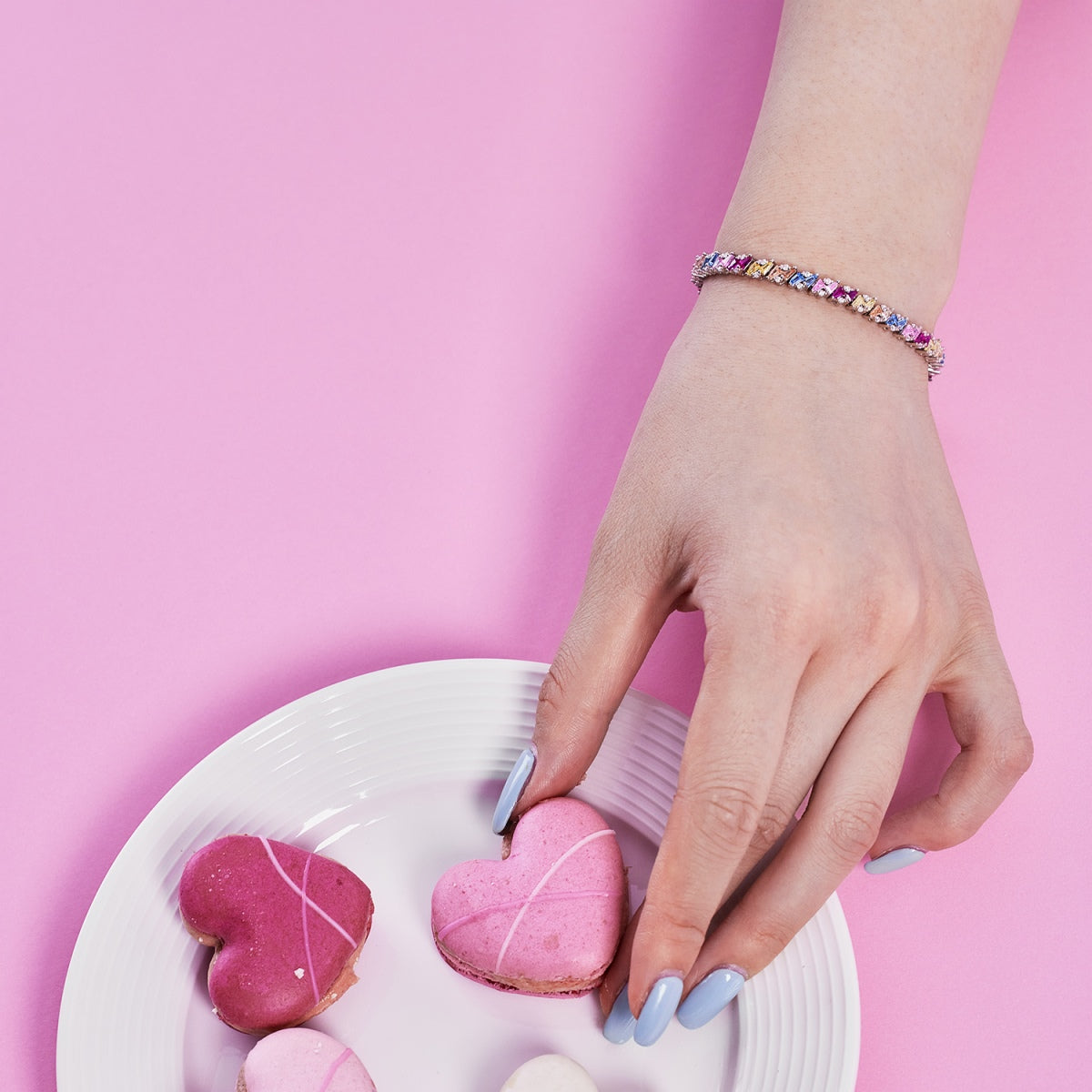 [Bloom]Ornate Sparkling Multi Cut Party Bracelet