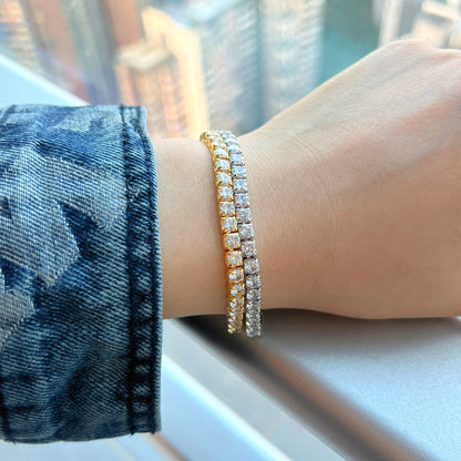 [Bloom]Sparkling Radiant Princess Cut Tennis Bracelet