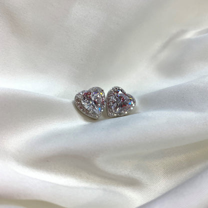 [Bloom]Sparkling Heart Shape Lover Earrings