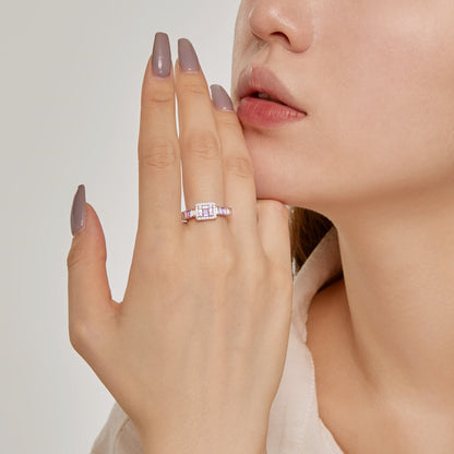 [Bloom]Exquisite Colorful Radiant Cut Party Ring