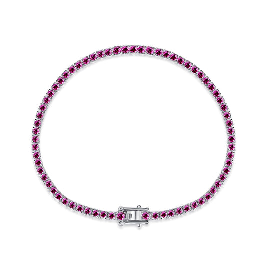 [Bloom]Dazzling Colorful Round Cut Daily Bracelet