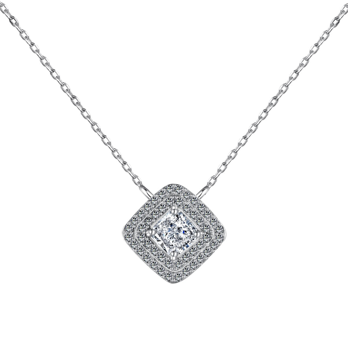 [Bloom]Sparkling Asscher Cut Necklace