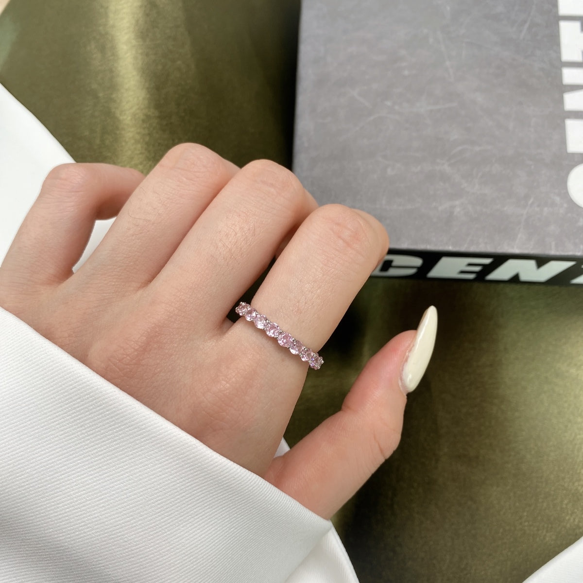 [Bloom]Sparkling Round Cut Tennis Ring