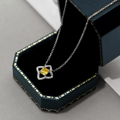 [Bloom]Exquisite Flower Shape Princess Cut Necklace