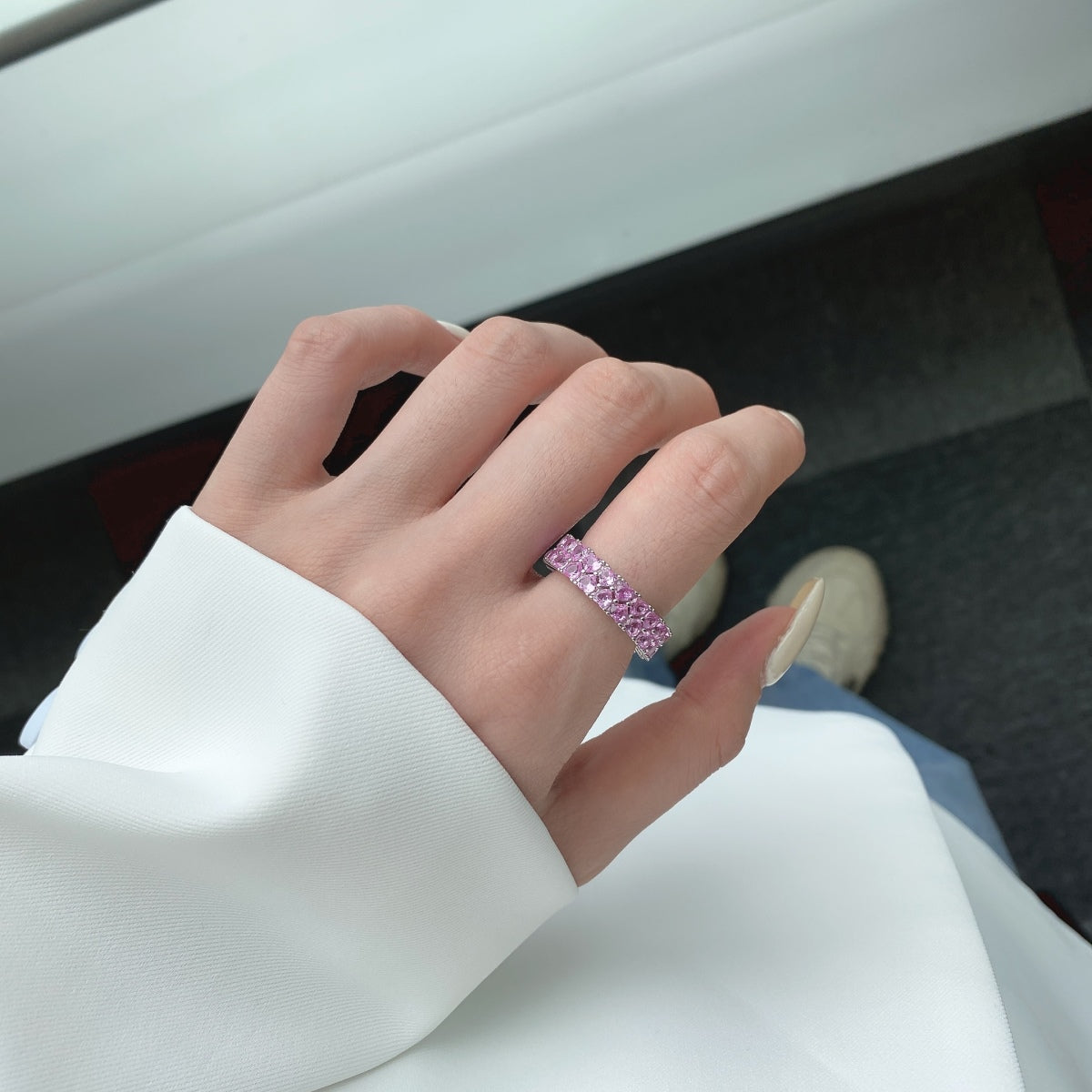 [Bloom]Sparkling Full Heart Ring