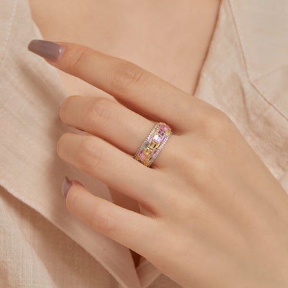 [Bloom]Radiant Colorful Radiant Cut Daily Ring