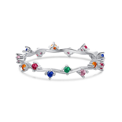 [Bloom]Radiant Colorful Round Cut Daily Ring