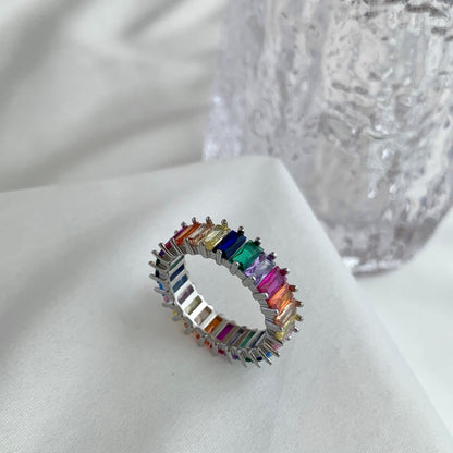 [Bloom]Unique Colorful Radiant Cut RIng