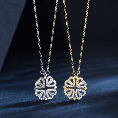 [Bloom]Ornate Heart Cut Flower Shape Necklace