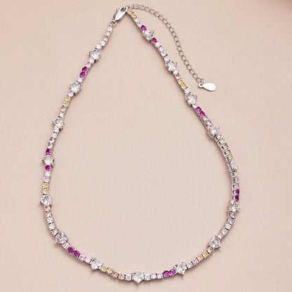 [Bloom]Delicate Colorful Rainbow Tennis Chain