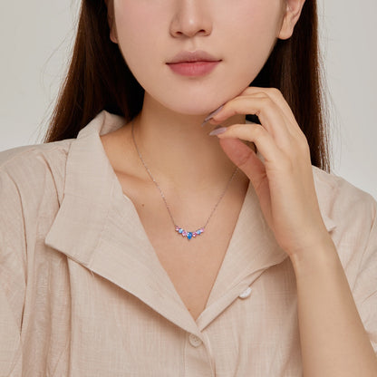 [Bloom]Dainty Colorful Heart Necklace