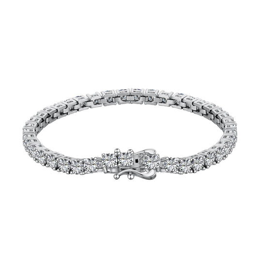 [Bloom]Luxurious Ornate Round Cut Tennis Bracelet