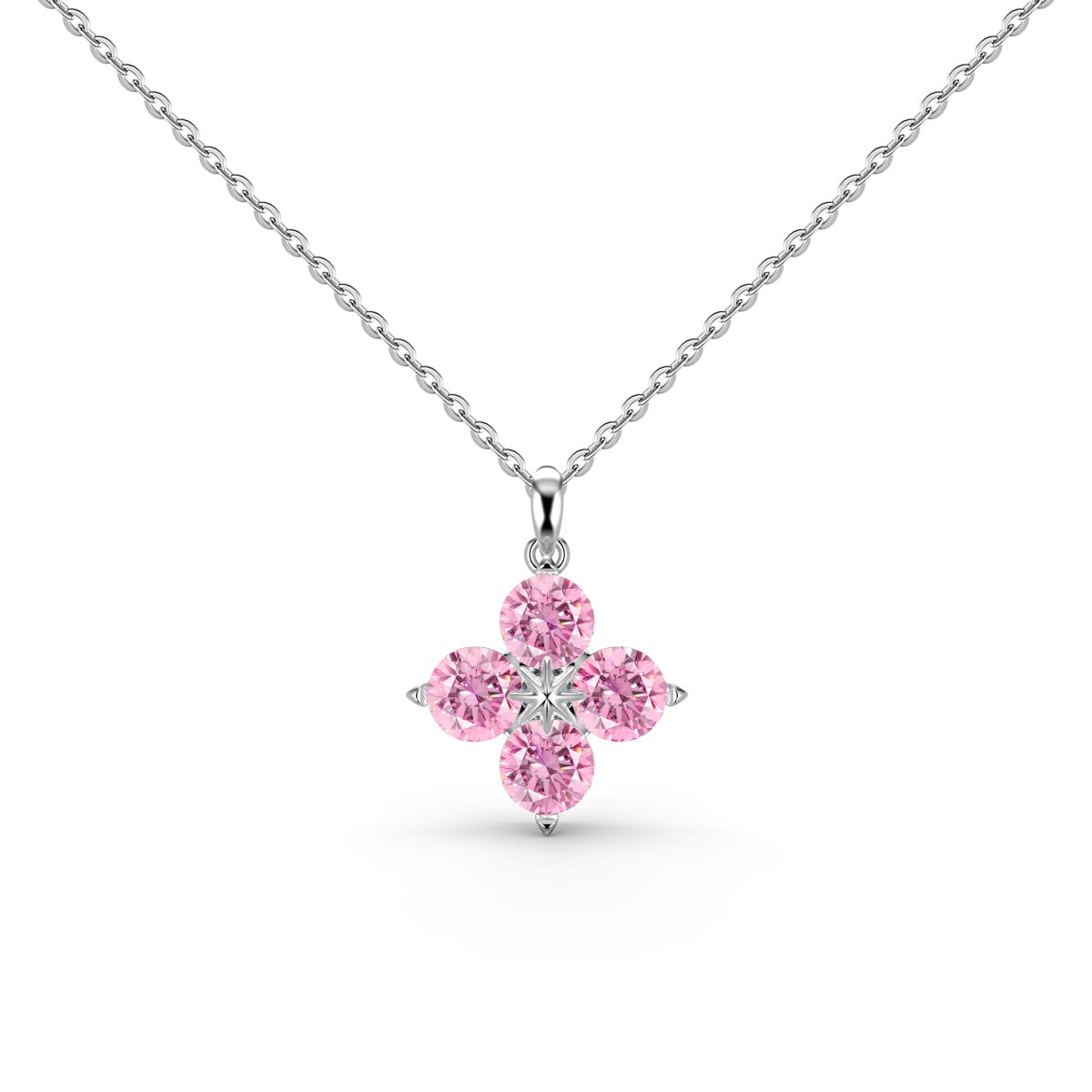 [Bloom]Four-Leaf Clover And Eight-Pointed Star Necklace