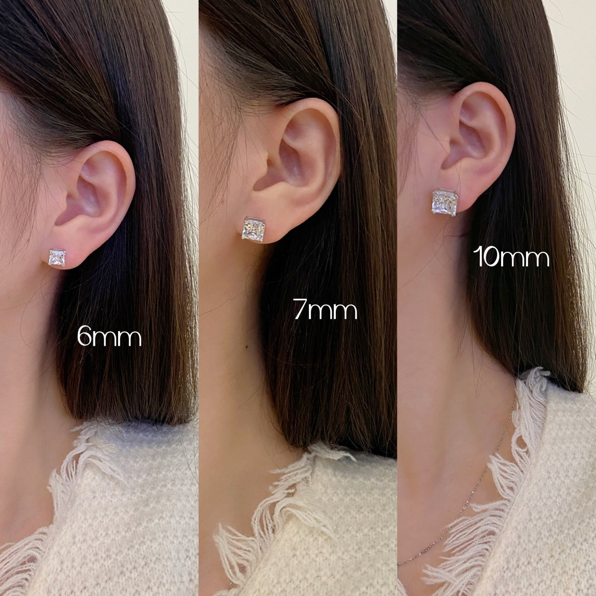 [Bloom]Delicate Square Shape Earrings