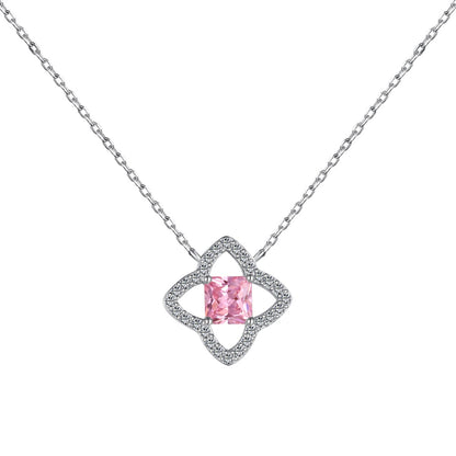 [Bloom]Exquisite Flower Shape Princess Cut Necklace