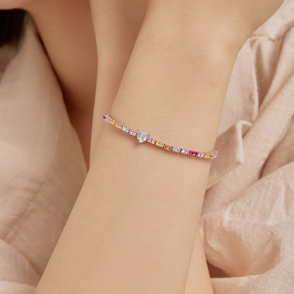 [Bloom]Delicate Romantic Heart Shape Lover Bracelet