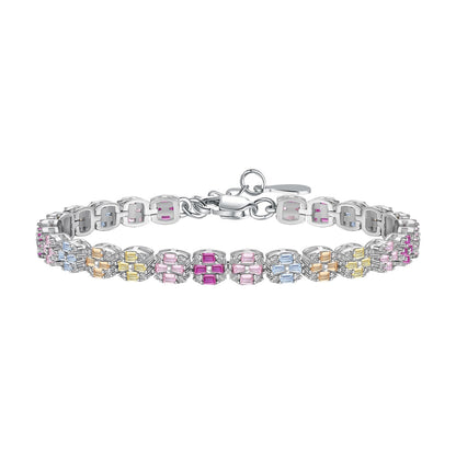 [Bloom]Delicate Colorful Emerald Cut Daily Bracelet