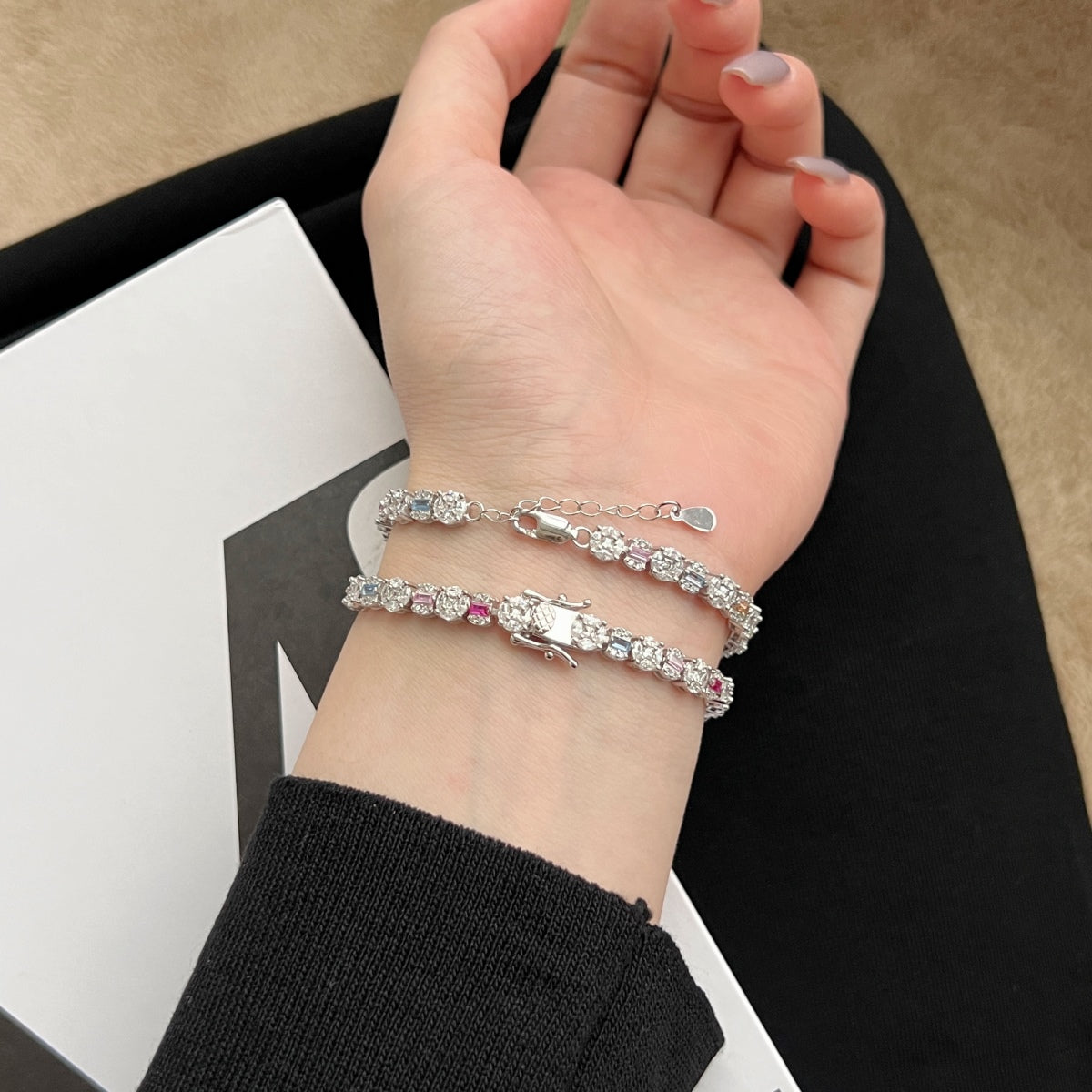 [Bloom]Dazzling Radiant Multi Cut Daily Bracelet