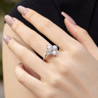 [Bloom]Four-Leaf Clover Eight-Pointed Star Ring