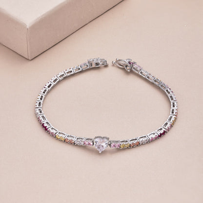 [Bloom]Delicate Romantic Heart Shape Lover Bracelet