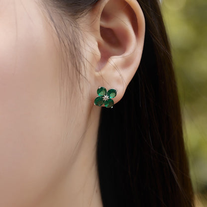 [Bloom]Four-Leaf Clover Eight-Pointed Star Earrings