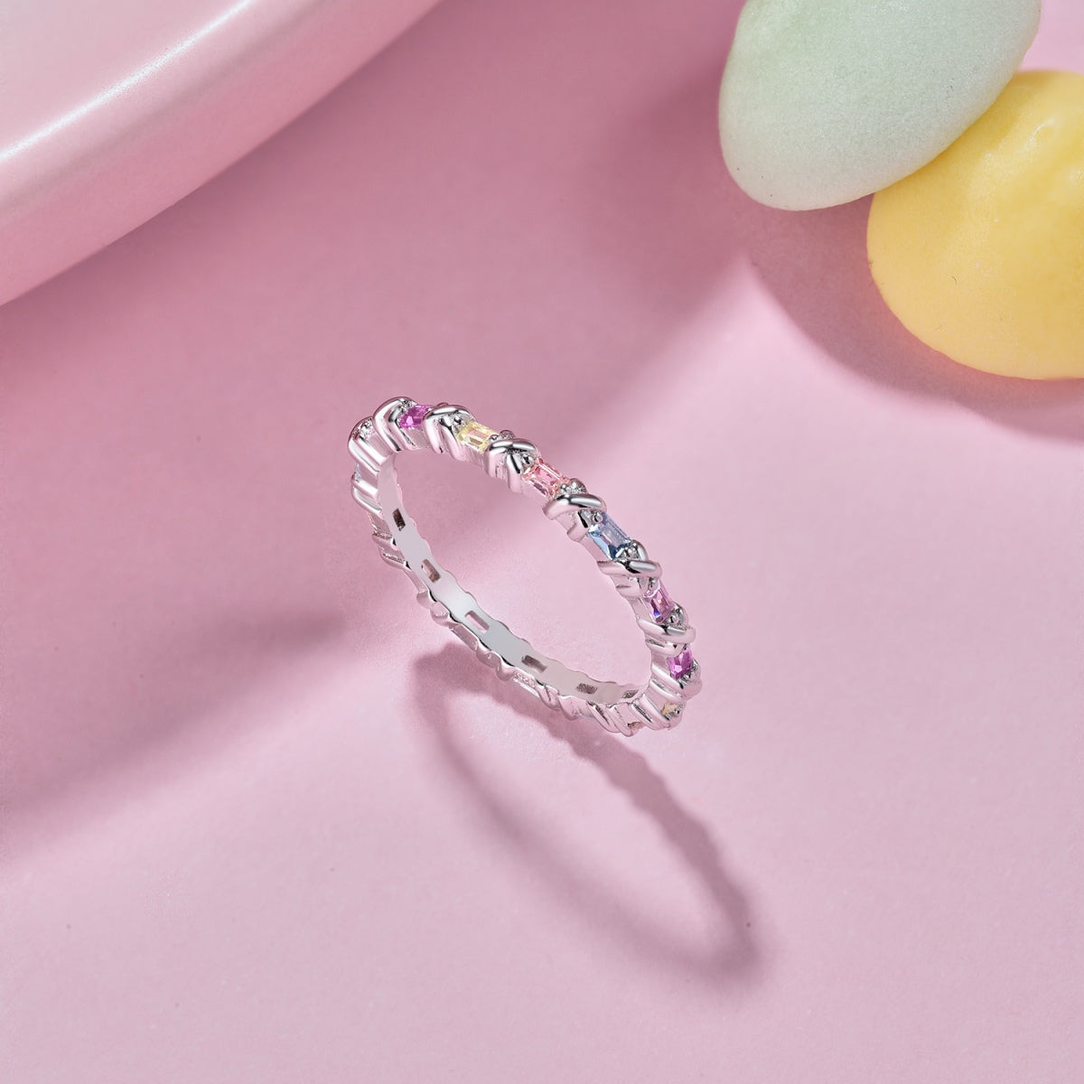 [Bloom]Charming Colorful Round Cut Daily Ring