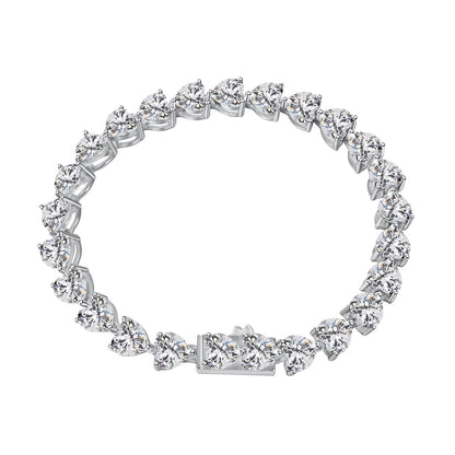 [Bloom]0.75 Carat Elegant Romantic Heart Shape Lover Bracelet