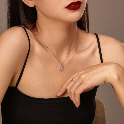 [Bloom]Delicate Water Drop Shape Fashion Necklace