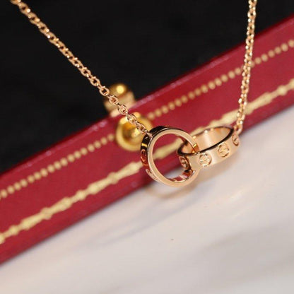 [Bloom]LOVE NECKLACE PINK GOLD AND SILVER