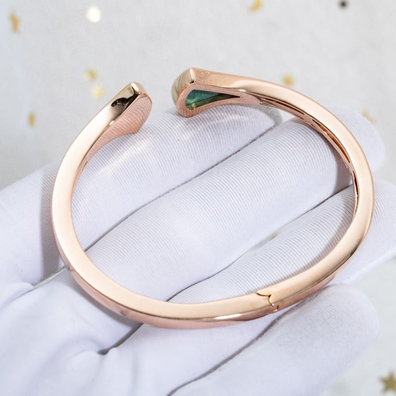 [Bloom]DREAM BRACELET OPEN MALACHITE PINK GOLD