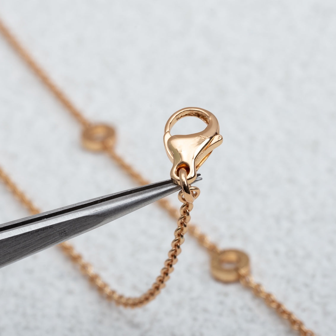 [Bloom]PARENTESI NECKLACE PINK GOLD DIAMOND