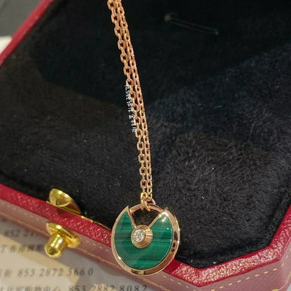 [Bloom]AMULETTE ROSE GOLD MALACHITE NECKLACE