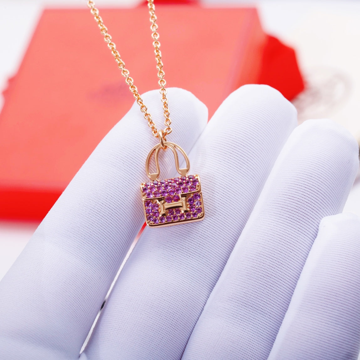 [Bloom]CONSTANCE PEDANT PURPLE DIAMOND NECKLACE