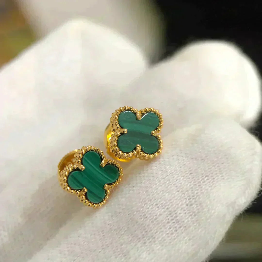 [Bloom]CLOVER MINI 9.5MM MALACHITE  EARRINGS