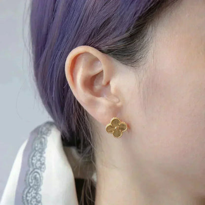 [Bloom]CLOVER MEDIUM 1 MOTIFS LASER EARRINGS