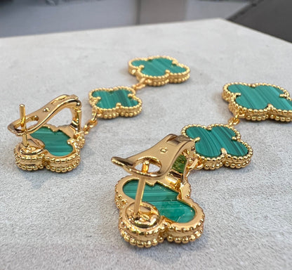 [Bloom]CLOVER MALACHITE 3 MOTIFS GOLD