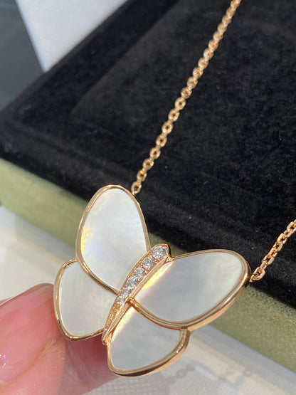 [Bloom]BUTTERFLY GOLD MOP DIAMOND NECKLACE